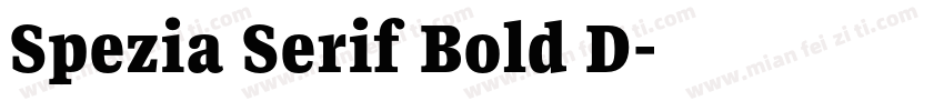 Spezia Serif Bold D字体转换